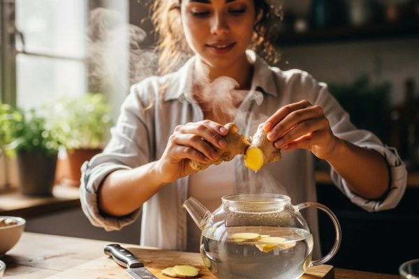 Cómo ayuda la infusión de jengibre a aliviar el dolor de garganta