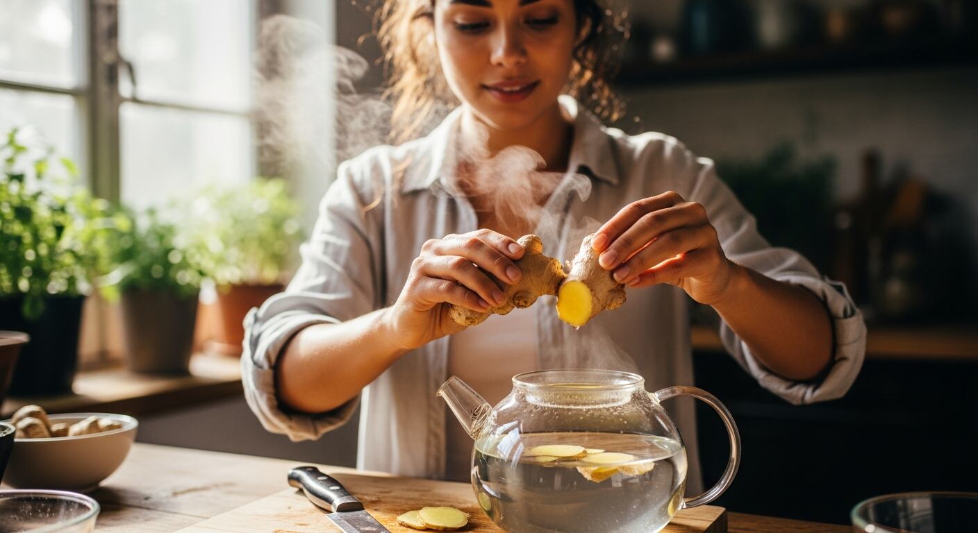 Cómo ayuda la infusión de jengibre a aliviar el dolor de garganta