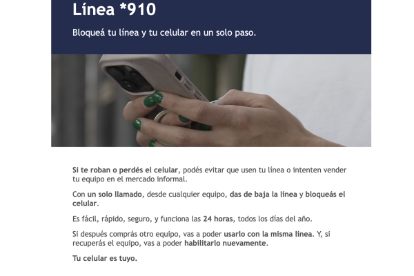 Cómo funciona la línea *910 para denunciar el robo de celulares y bloquearlos