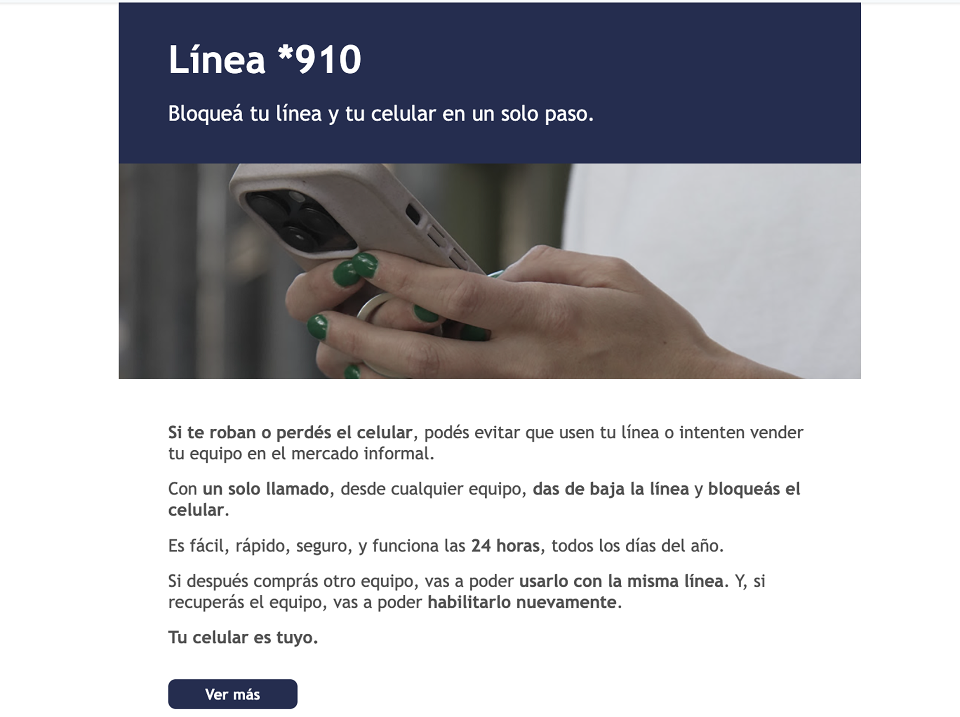 Cómo funciona la línea *910 para denunciar el robo de celulares y bloquearlos