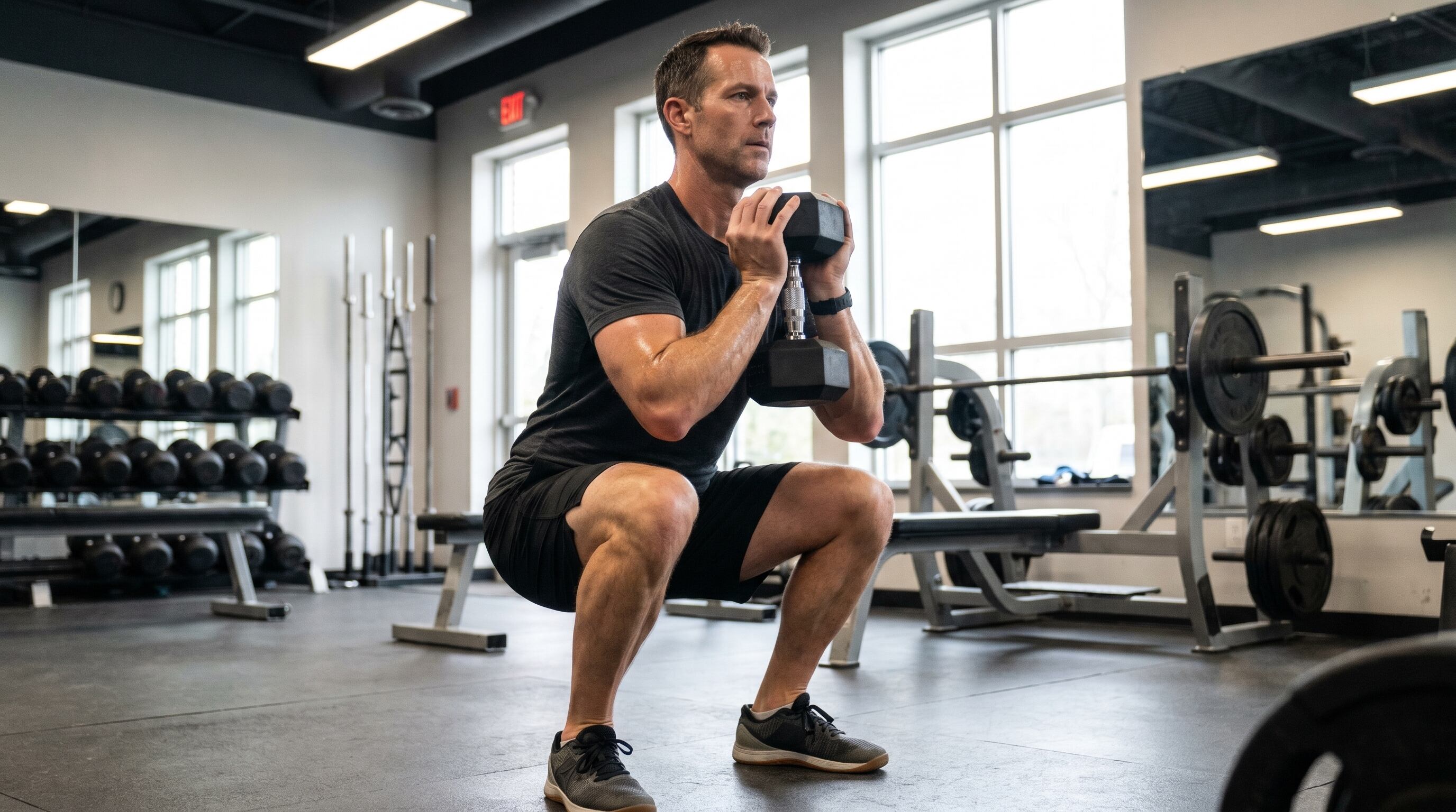 El peso muerto rumano y las sentadillas con mancuerna desarrollan la cadena posterior y protegen la columna lumbar (Imagen Ilustrativa Infobae)