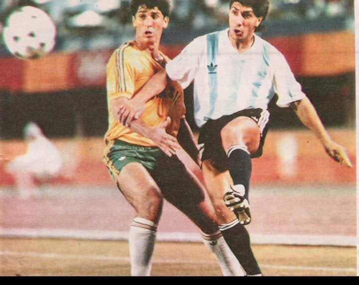 Jorge Comas en un Argentina-Brasil en los Juegos Olímpicos de Seúl 1988