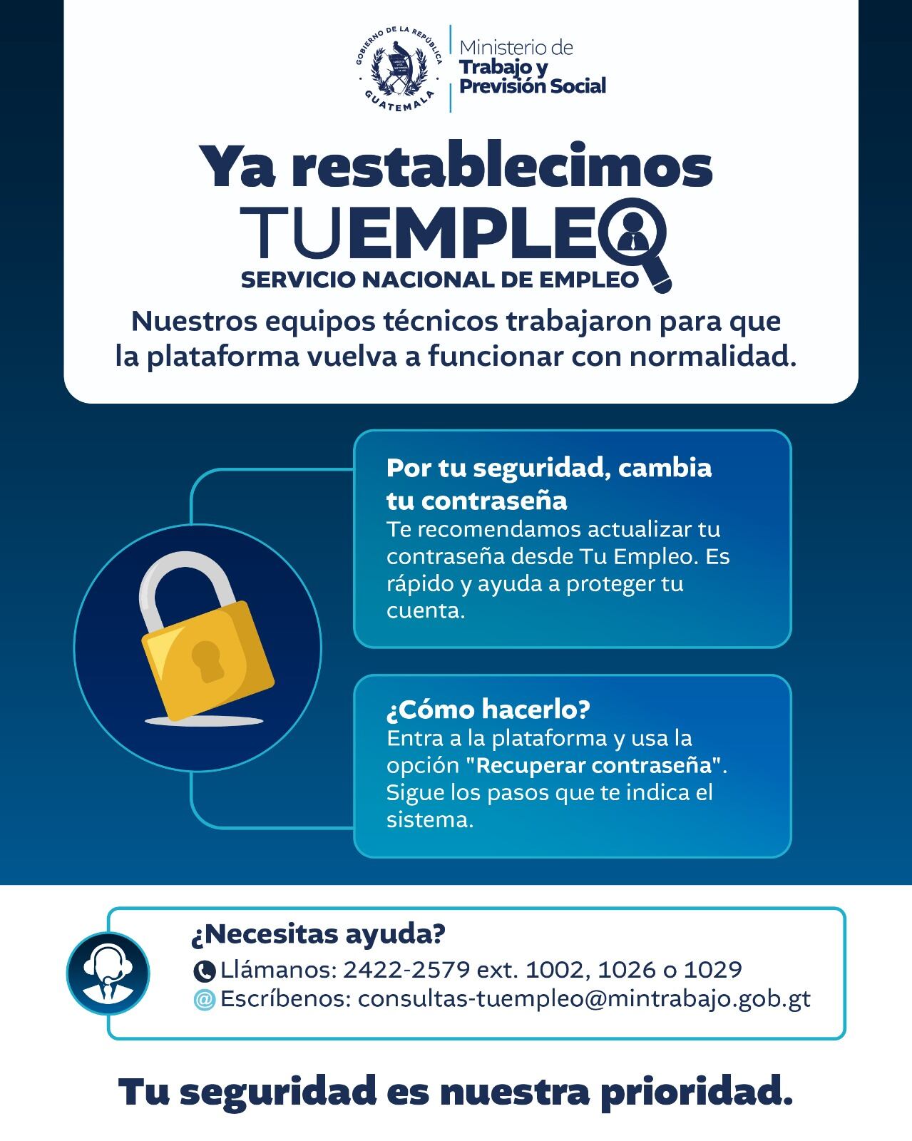 Personal especializado de Guatemala cuenta con el apoyo de aliados internacionales en la gestión de incidentes de ciberseguridad. (Cortesía: Ministerio de Trabajo y Previsión Social)