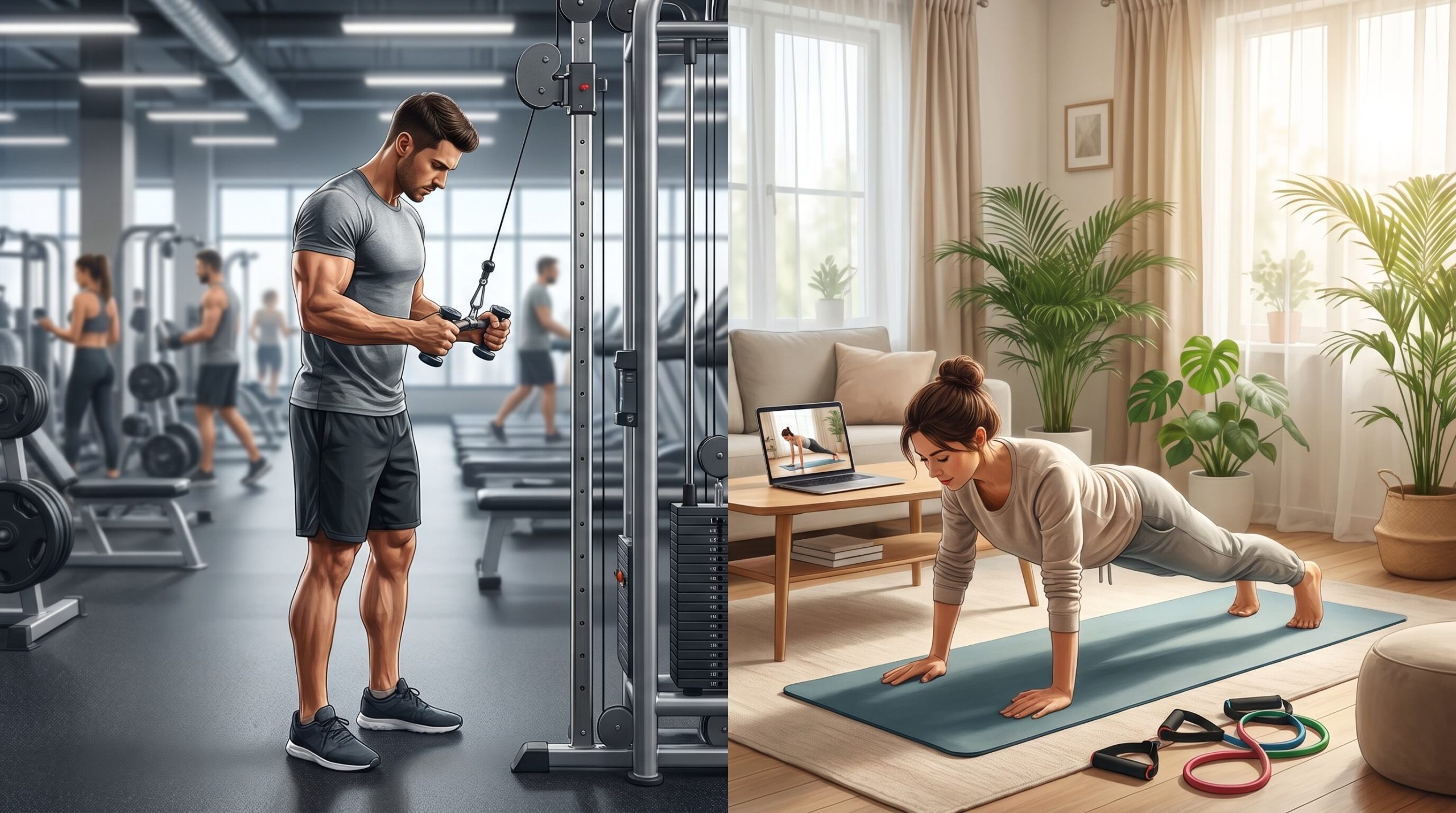 Entrenar en casa o en el gimnasio: claves para elegir la mejor opción