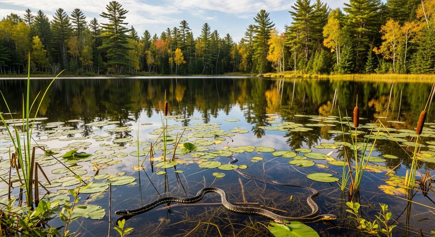 La mayoría de las especies de serpientes presentes en lagos y ríos norteños no son venenosas y cumplen un rol esencial en el equilibrio ecológico. (Imagen Ilustrativa Infobae)