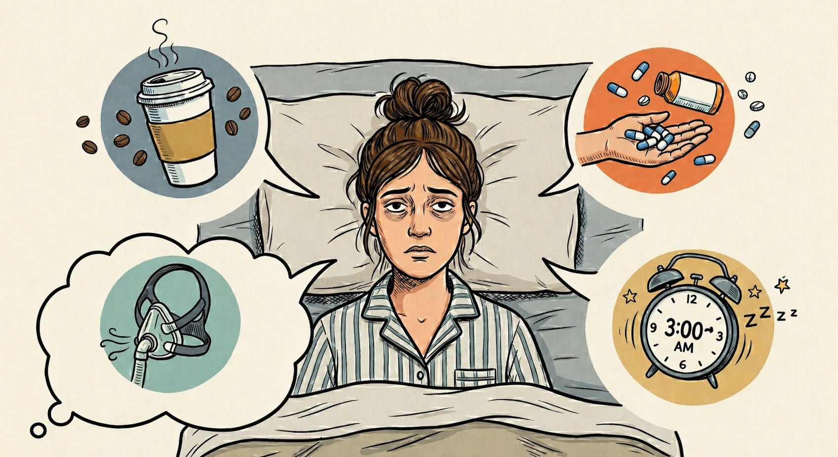 La Harvard Medical School identifica hábitos diarios, medicamentos, enfermedades y edad como principales causas del sueño interrumpido (Imagen Ilustrativa Infobae)