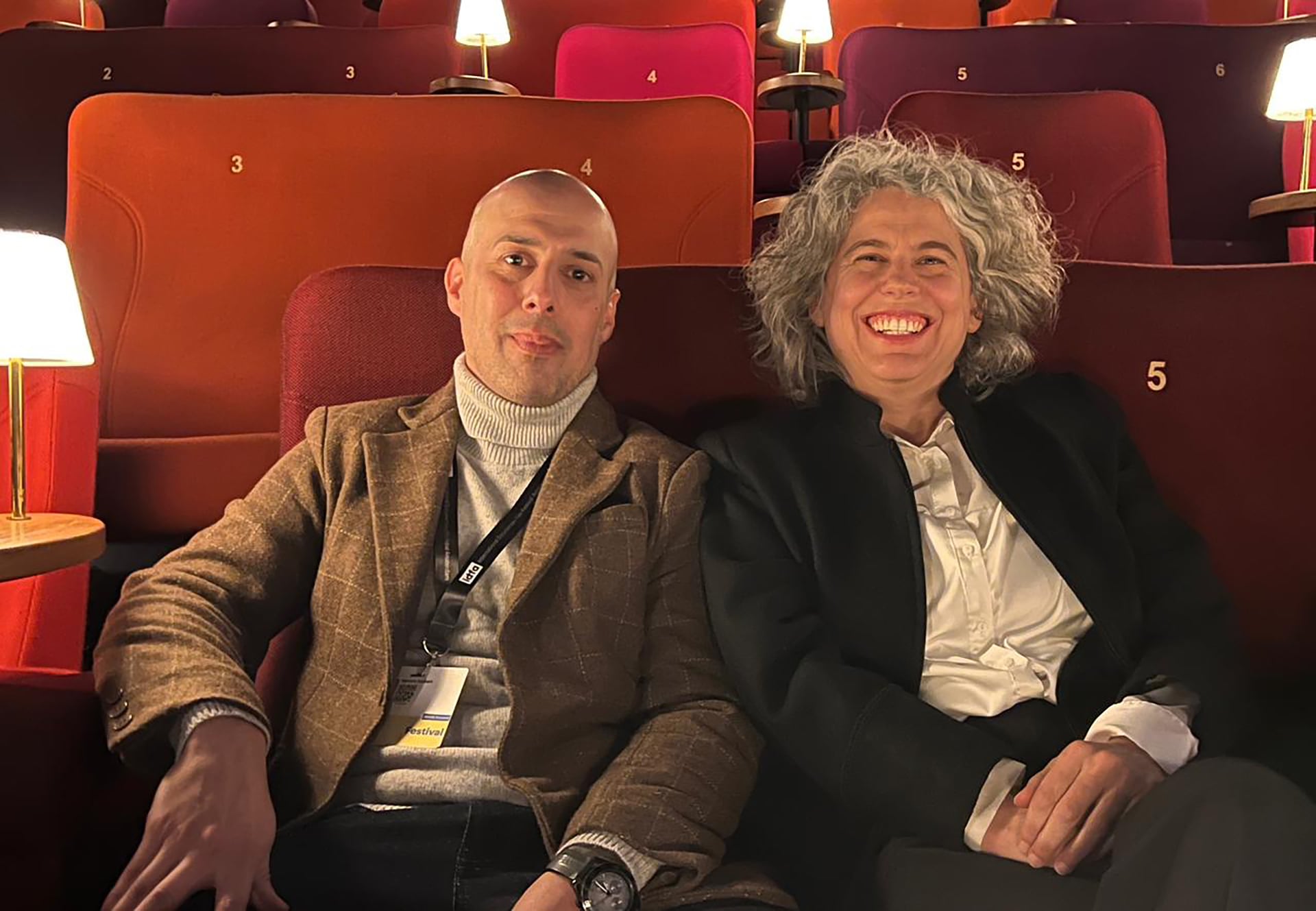 Marcos Joubert y Toia Bonino durante el estreno mundial de 