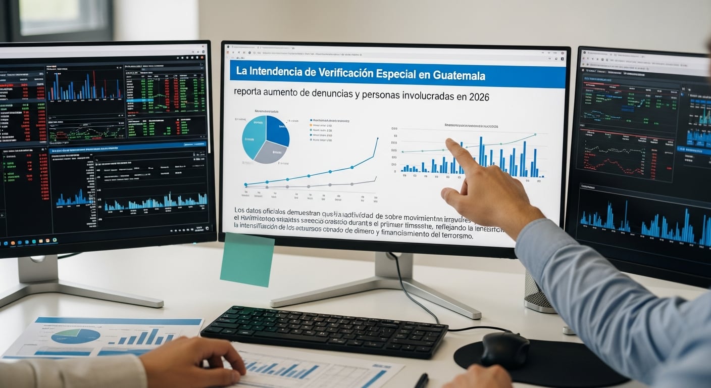 La Intendencia de Verificación Especial en Guatemala reporta un aumento significativo de denuncias y personas involucradas en 2026, reflejando intensificación de esfuerzos contra lavado de dinero y financiamiento del terrorismo. (Imagen Ilustrativa Infobae)