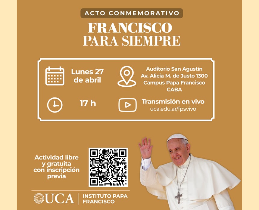 Inauguran en la UCA el Instituto Papa Francisco con un homenaje al pontífice argentino fallecido en 2025