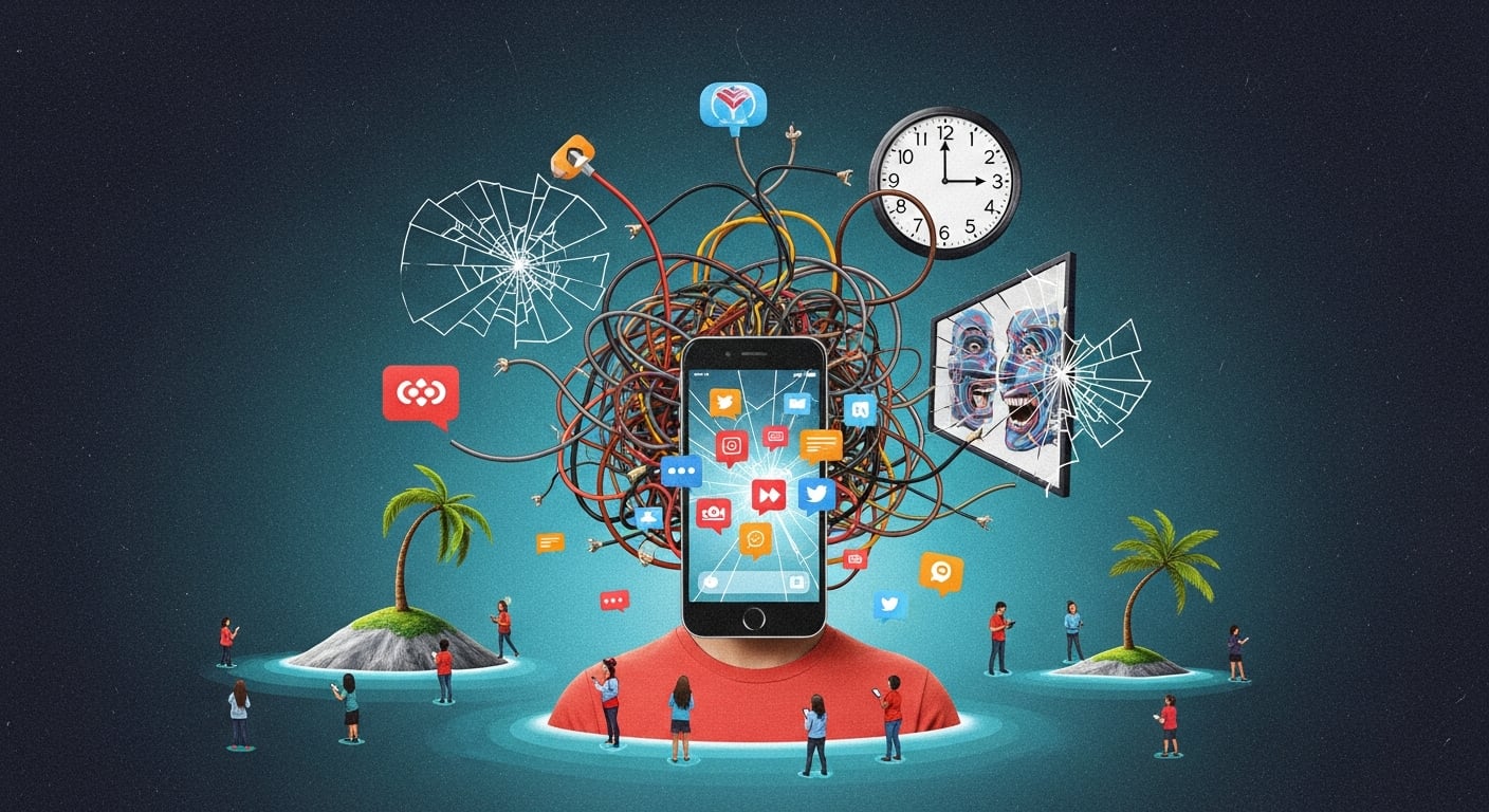 Uno de cada cinco jóvenes presenta trastornos vinculados al uso intensivo de redes sociales, mientras que el promedio de tiempo conectado supera las 3 horas y media diarias
(Imagen Ilustrativa Infobae)