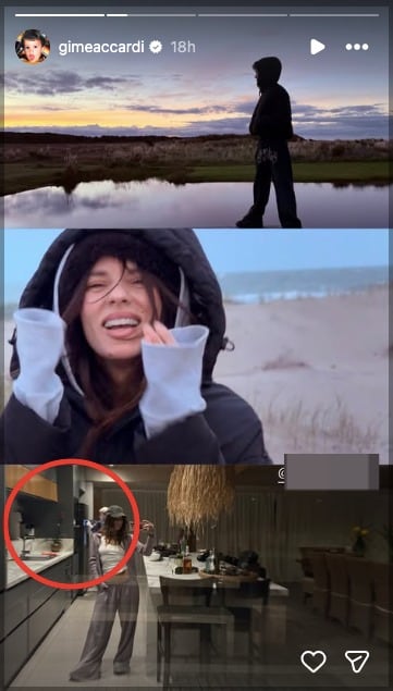 El rapero apareció en segundo plano en la historia de la actriz