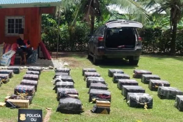 La tonelada y media de cocaína decomisada en el sur de Costa Rica tenía calcomanías de Tarzán