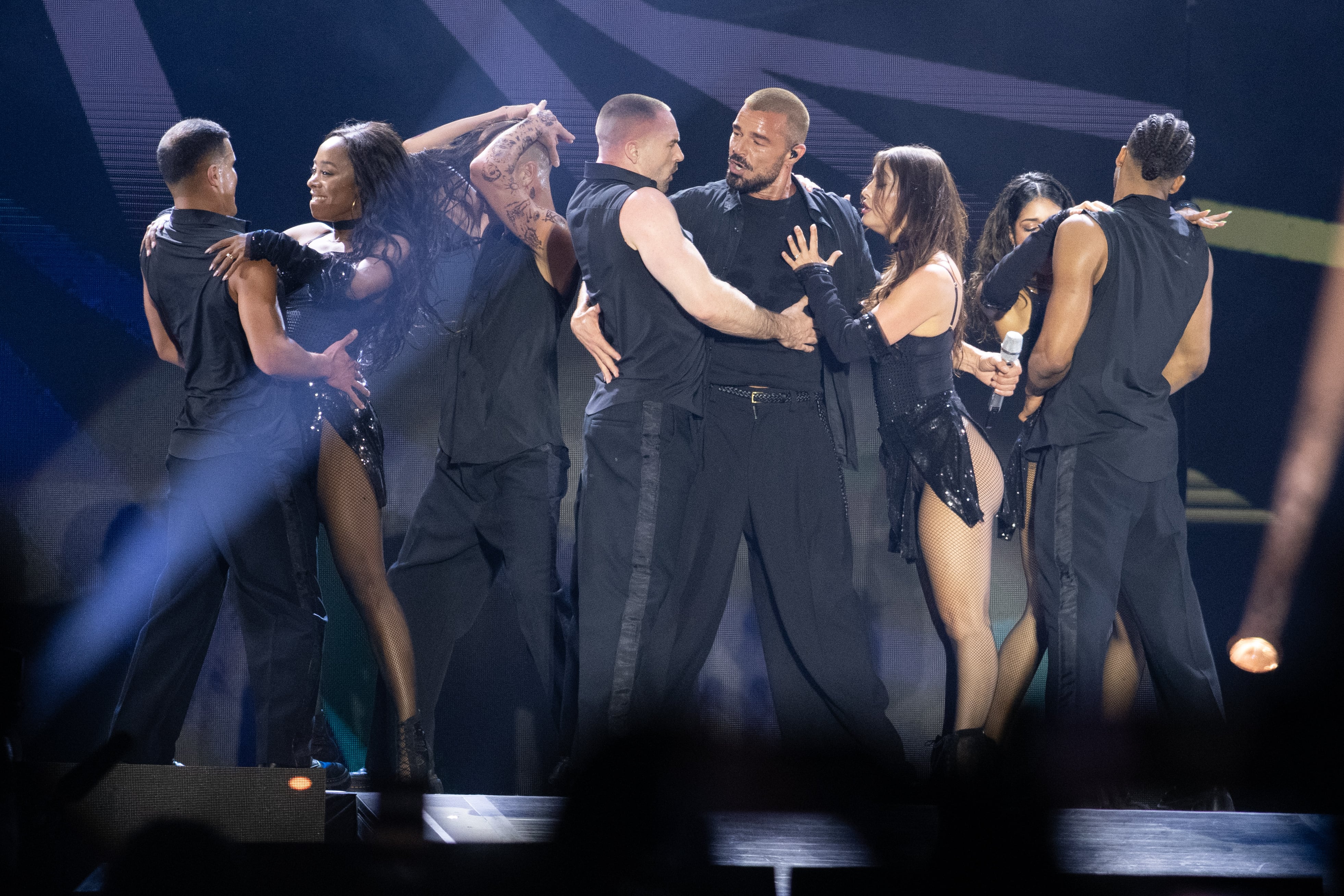 El bloque más coreográfico del recital mostró a Ricky Martin al frente de un cuerpo de baile que sostuvo la intensidad de principio a fin