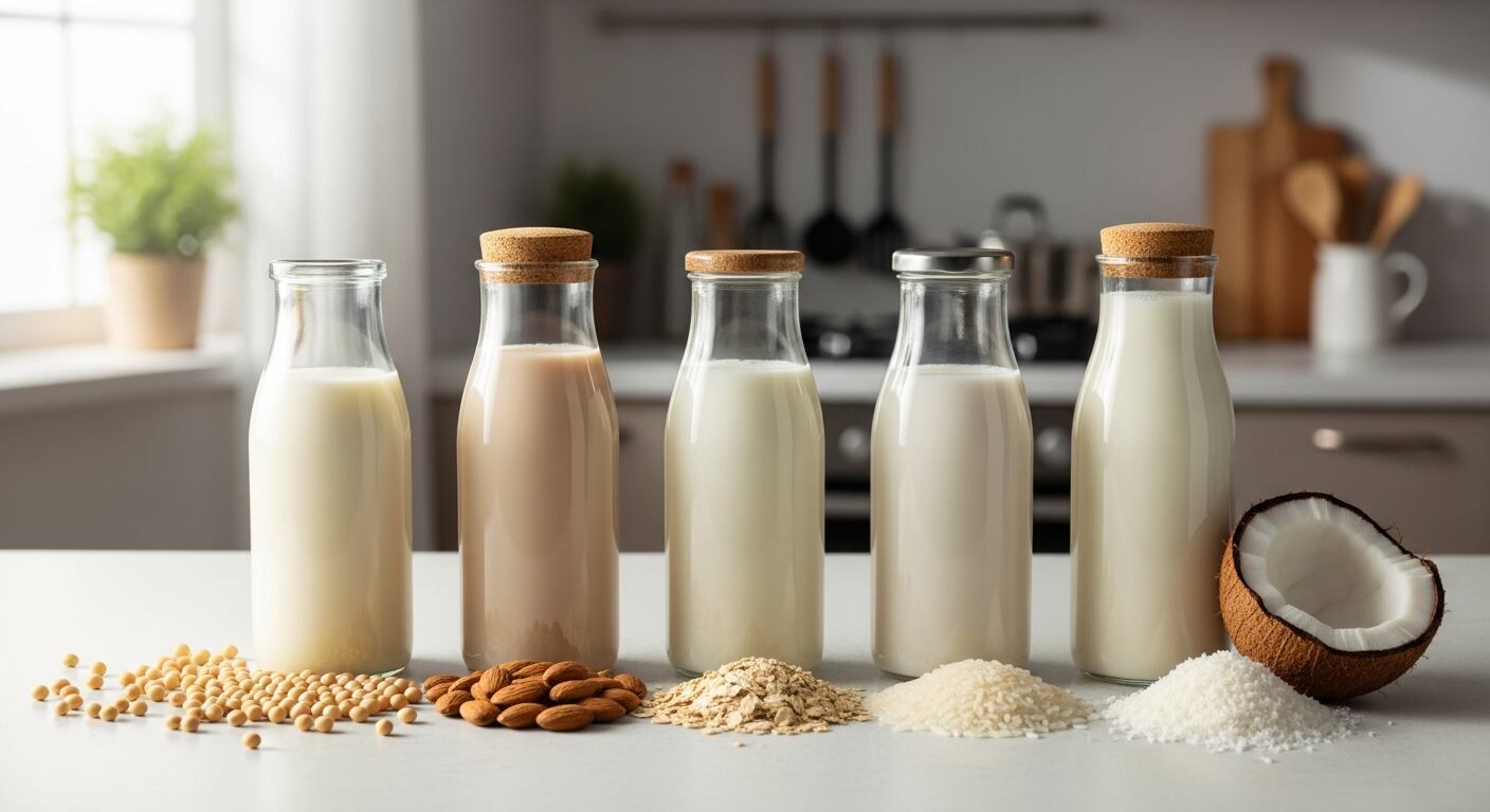 El consumo de leches vegetales debe acompañarse de una dieta variada para cubrir todos los nutrientes (Imagen Ilustrativa Infobae)