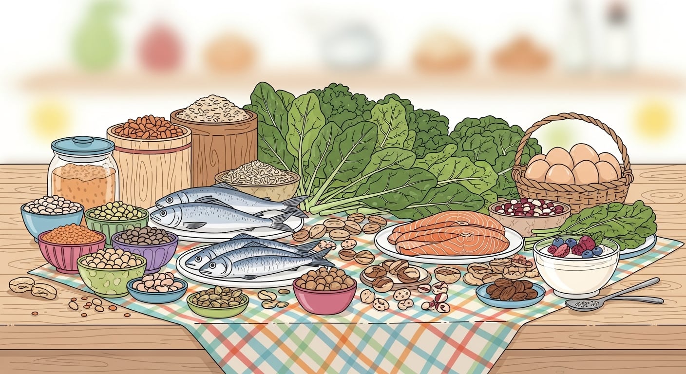 La variedad de alimentos recomendados ayuda a mantener el bienestar y la energía en la menopausia. (Imagen Ilustrativa Infobae)