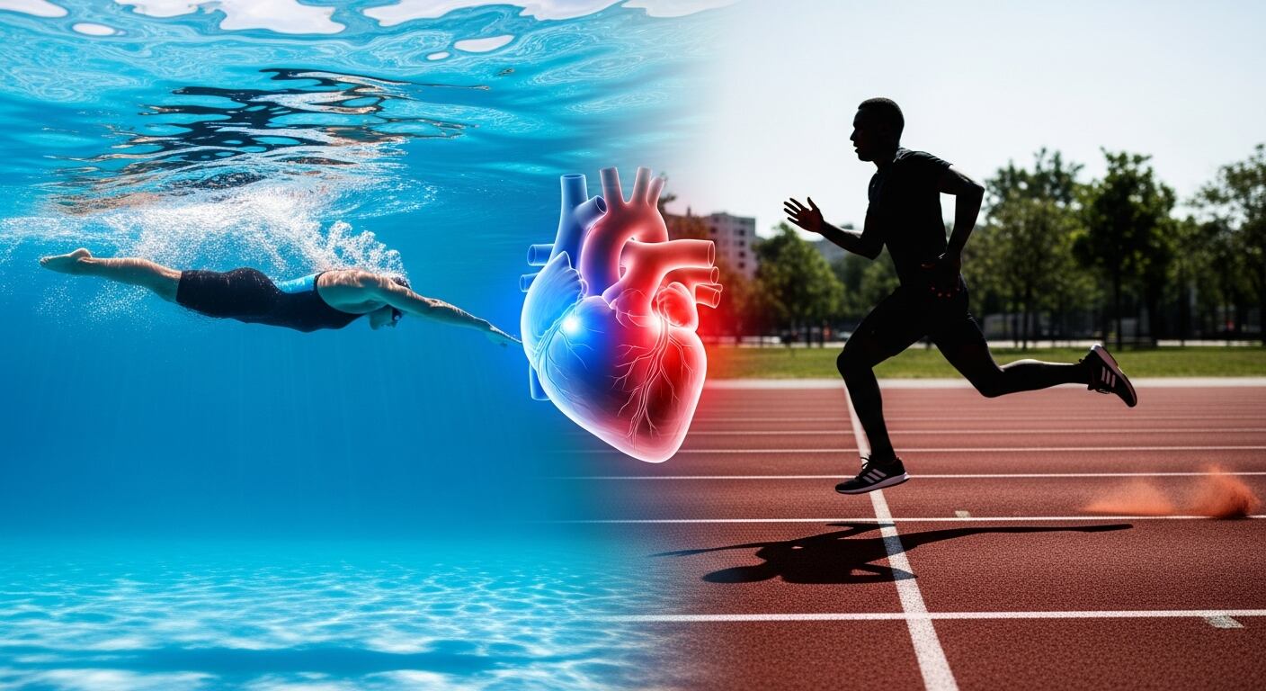 Un estudio de la Universidad Federal de São Paulo comparó los efectos de la natación y la carrera sobre la salud cardíaca (Imagen Ilustrativa Infobae)