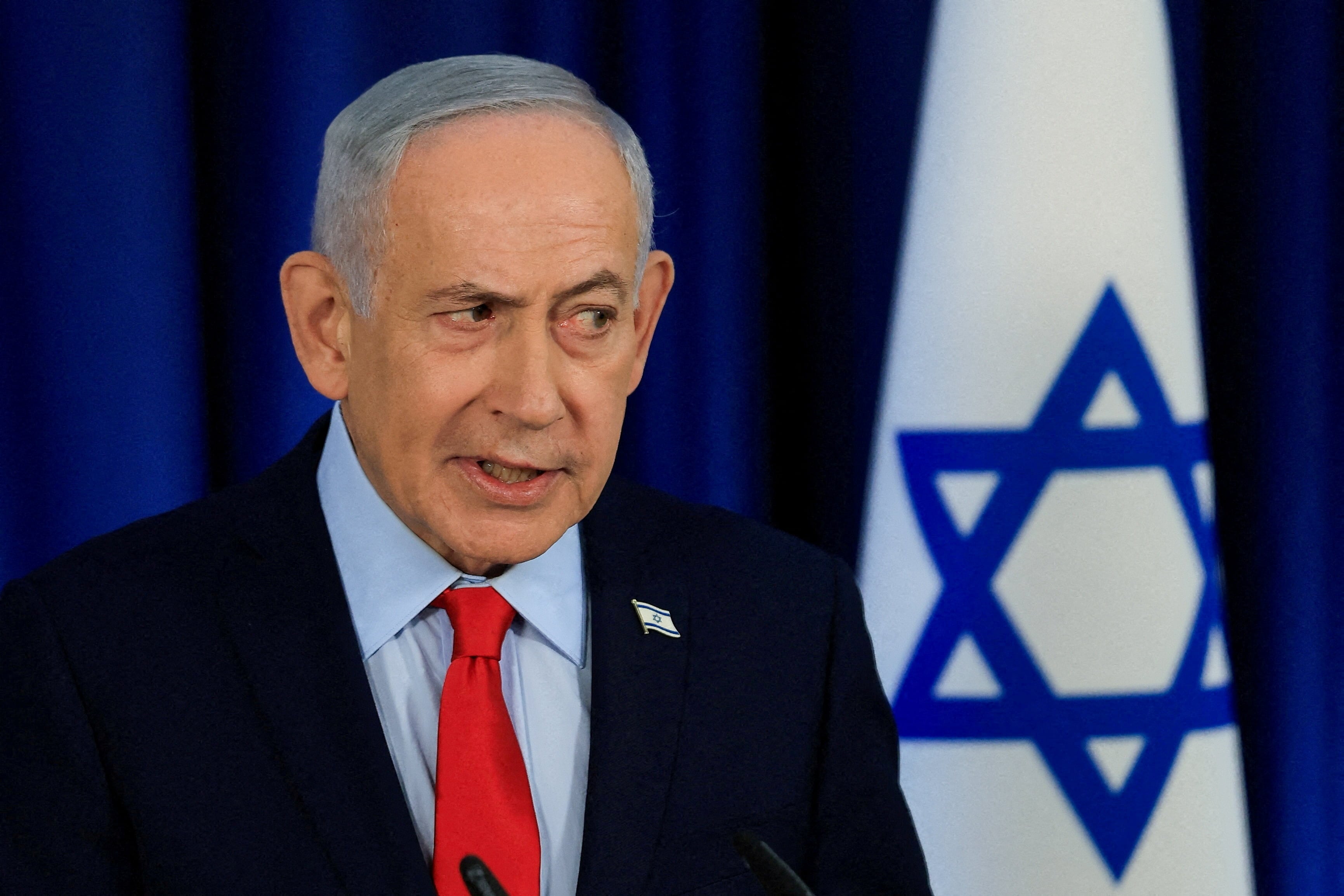 El primer ministro israelí, Benjamin Netanyahu, habla durante una rueda de prensa en Jerusalén (REUTERS/Ronen Zvulun/Archivo)