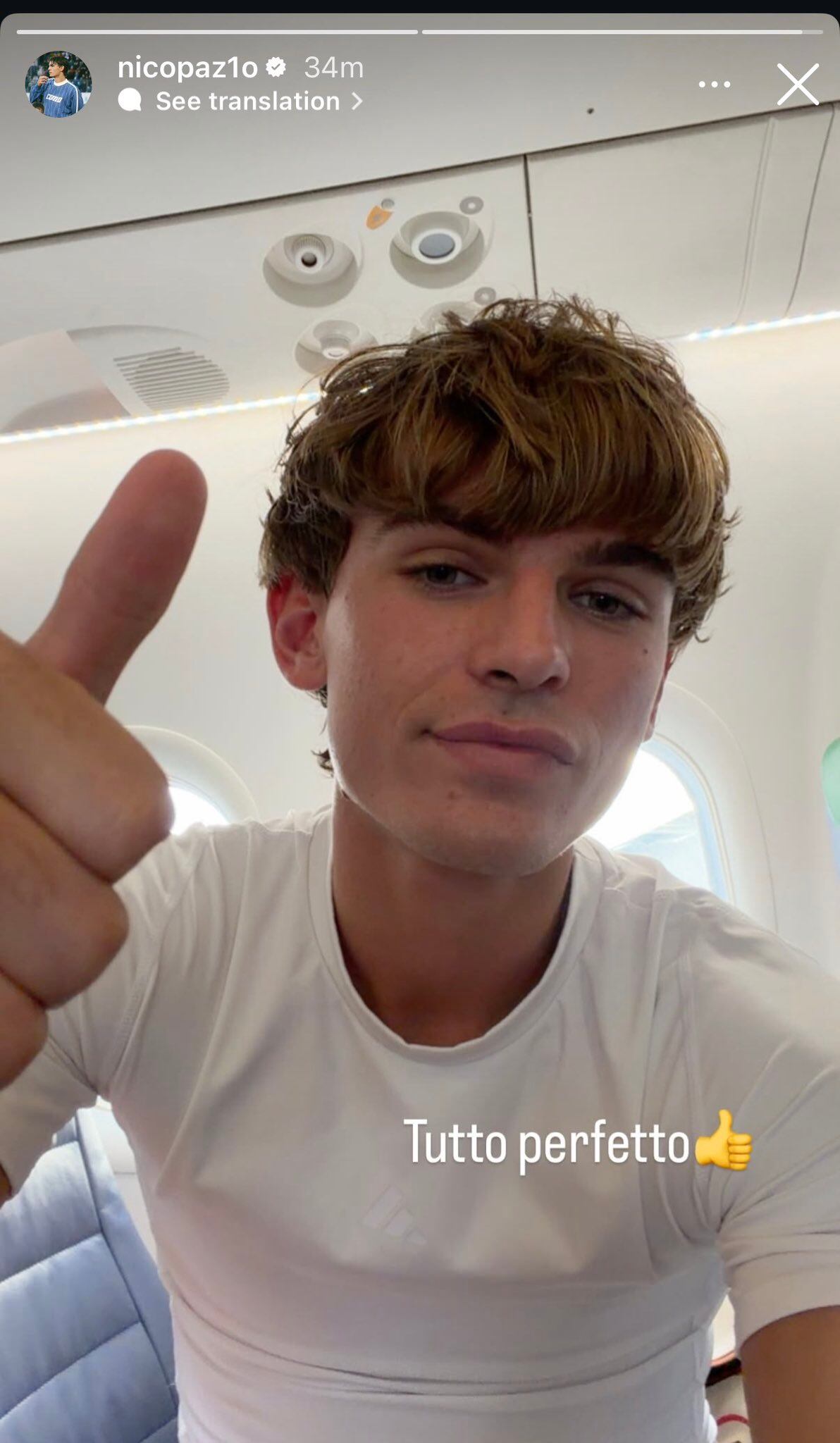 El mensaje de Nico Paz tras su golpe en la cabeza