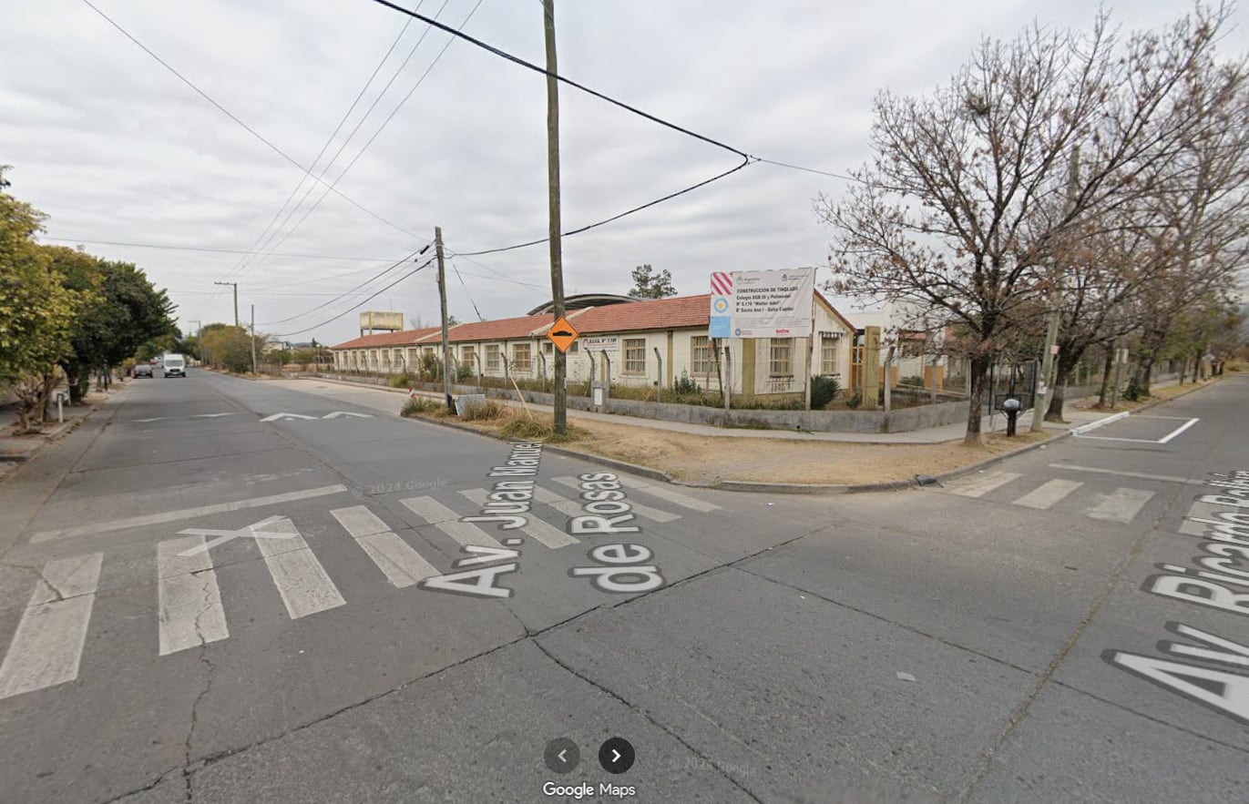 Colegio Walter Adet, en barrio Santa Ana I de Salta donde aparecieron amenazas de tiroteo (Google Maps)