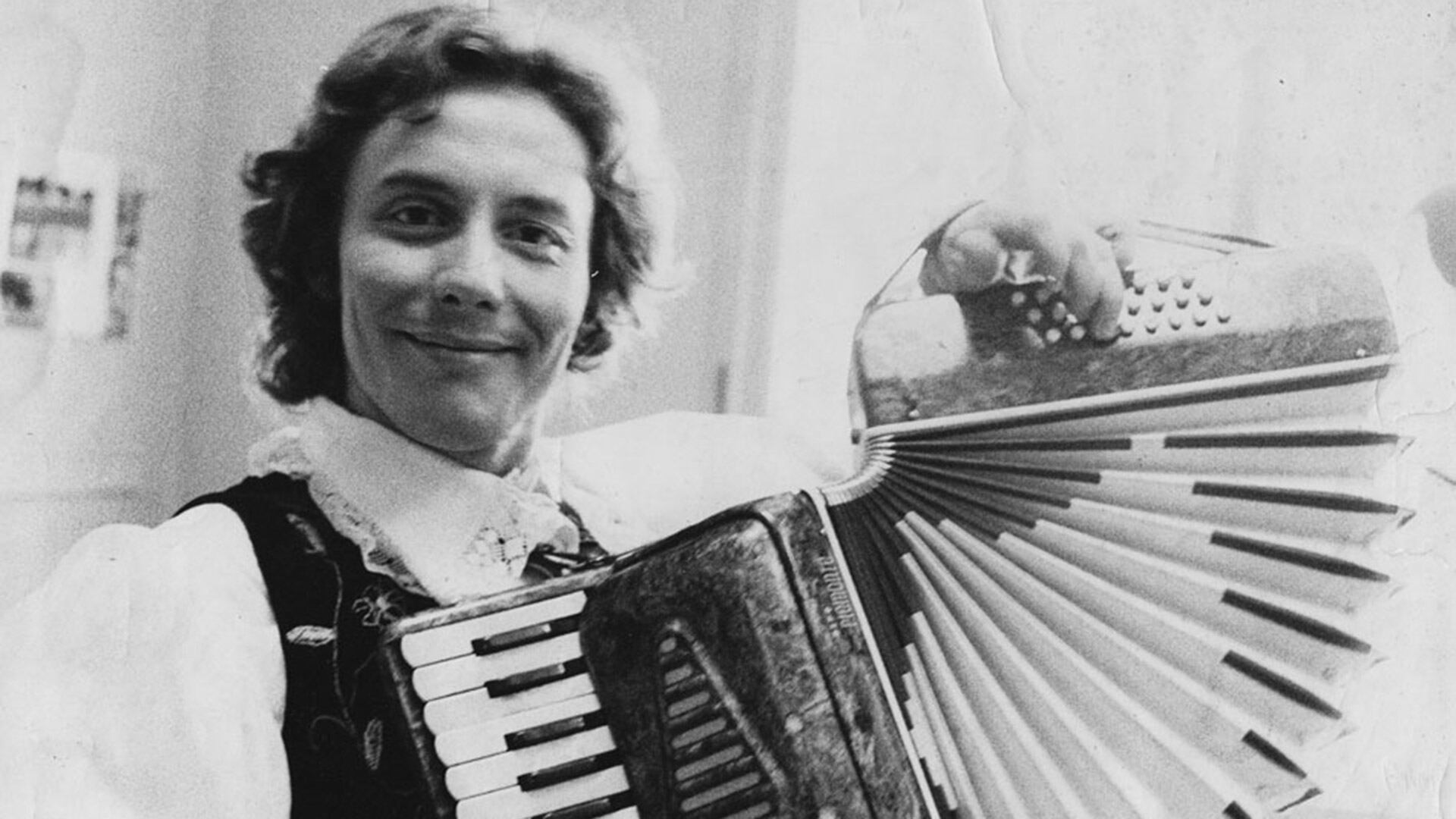 Pipo Pescador con su inseparable acordeón