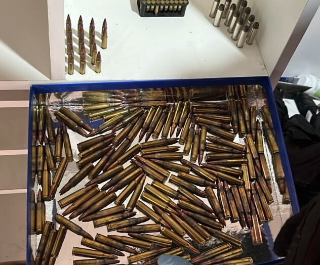 Municiones también fueran recolectadas por las autoridades costarricenses. Cortesía: Ministerio de Seguridad Pública