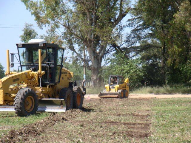 Las máquinas en una de las pocas obras que se hicieron