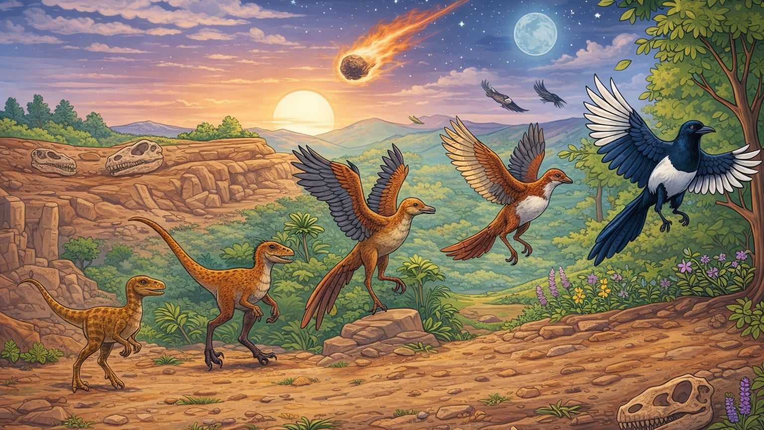 El paleontólogo Steve Brusatte destaca en New Scientist que las aves actuales descienden directamente de dinosaurios terópodos como el Velociraptor (Imagen Ilustrativa Infobae)