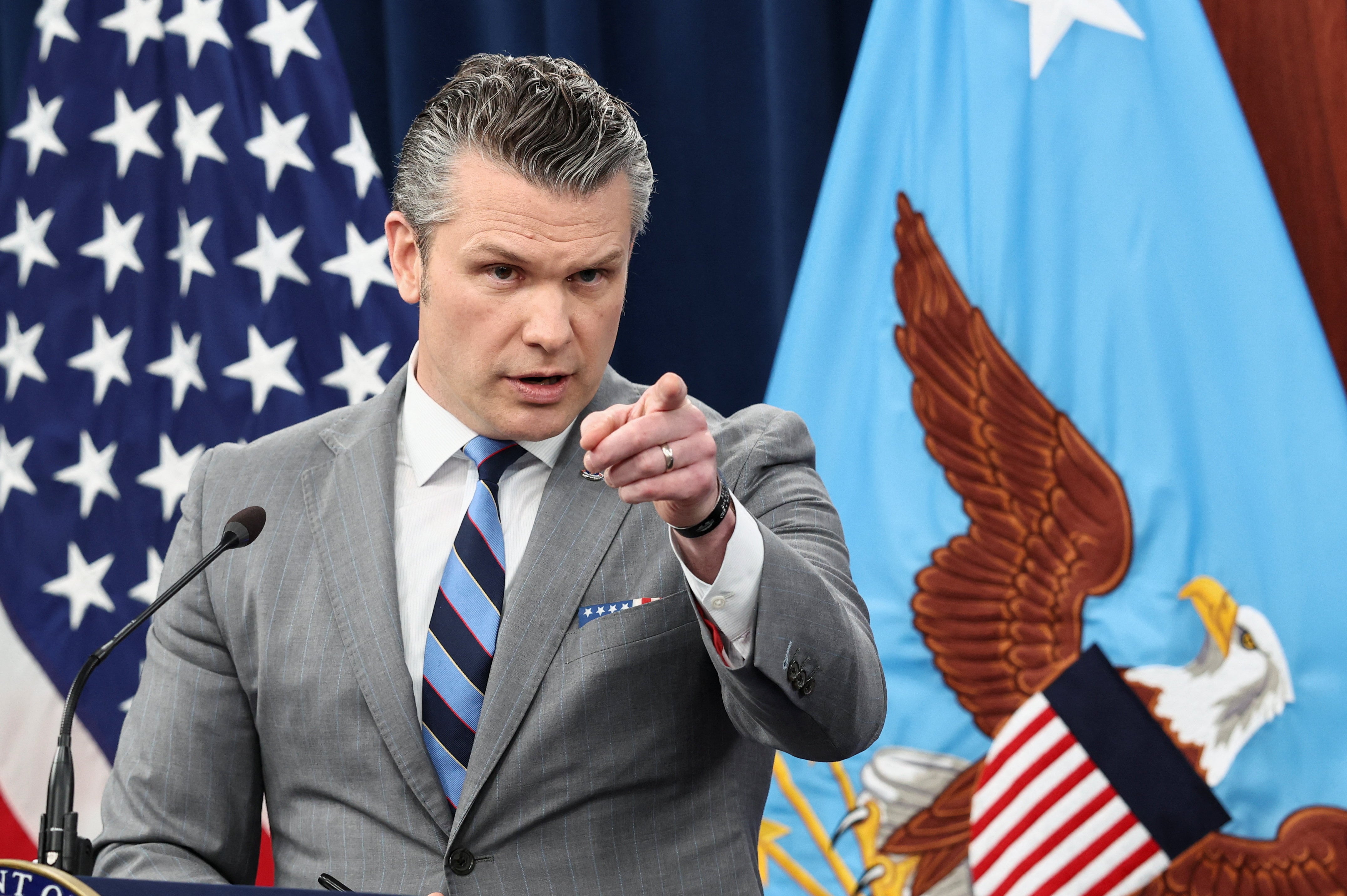 El secretario de Defensa de Estados Unidos, Pete Hegseth. REUTERS/Kevin Lamarque