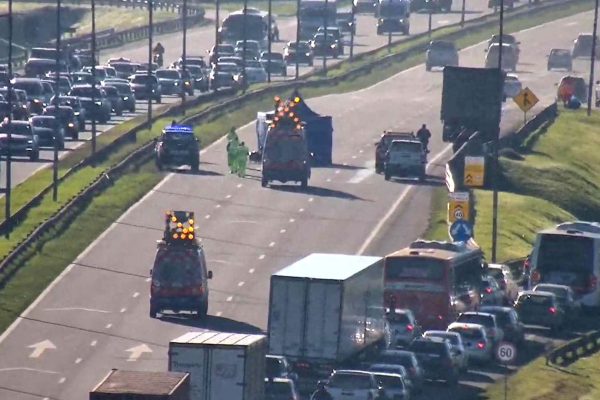 Un motociclista murió atropellado por un camión en la Panamericana