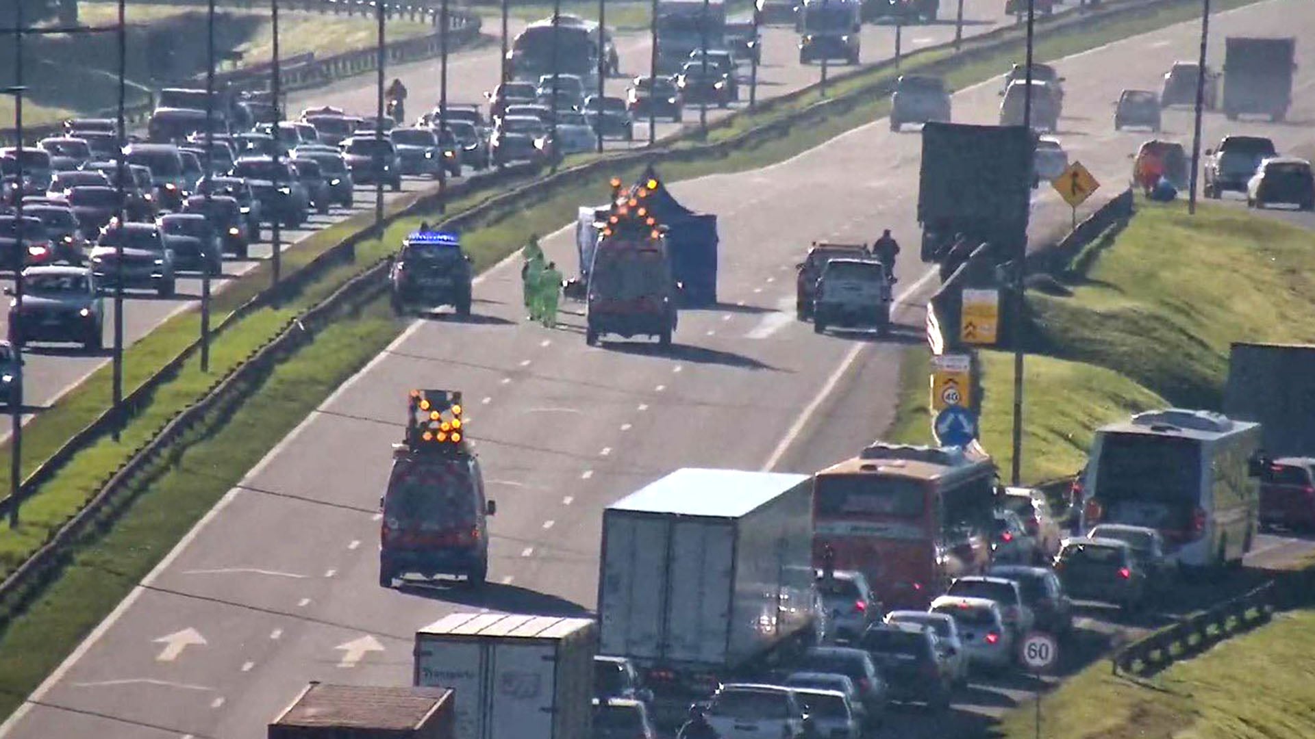 Un motociclista murió atropellado por un camión en la Panamericana