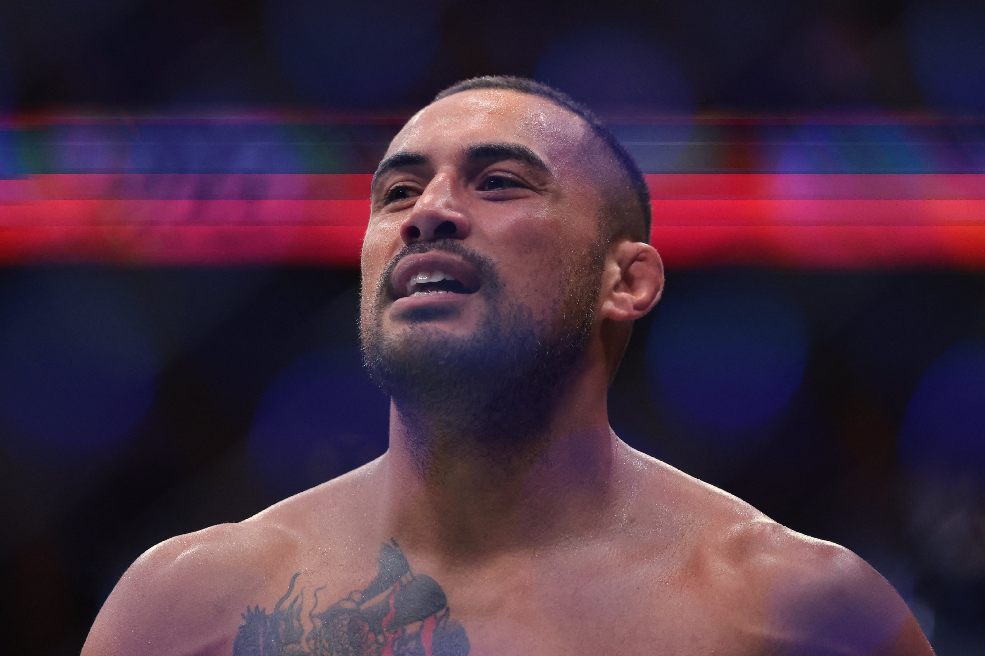 La pérdida del cinturón de Carlos Ulberg fue descubierta al final de la celebración, pese a los esfuerzos inmediatos por recuperarlo, según informaron medios y redes sociales (Mandatory Credit: Sam Navarro-Imagn Images)