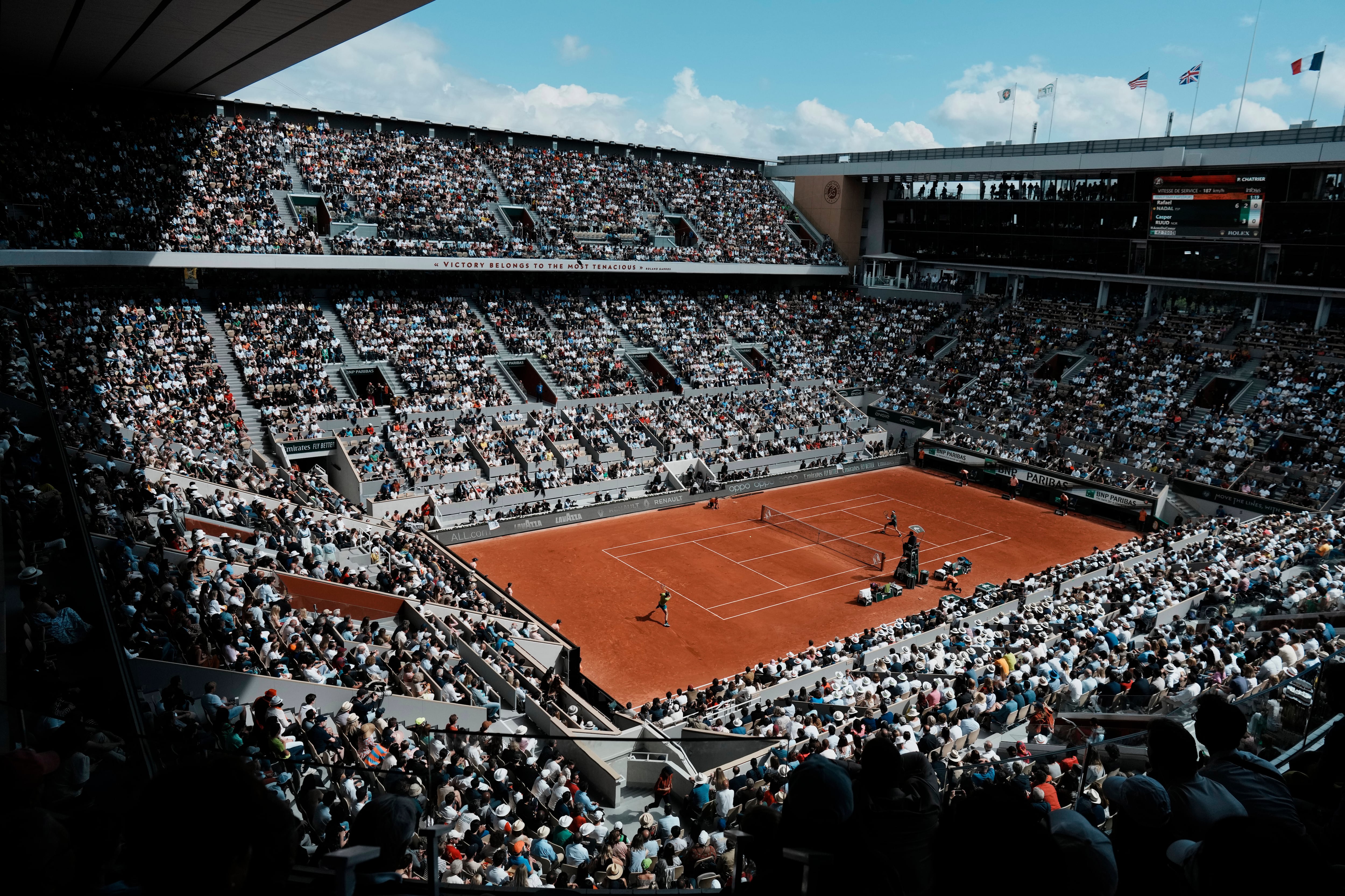La pista central de Roland Garros (Fuente: AP Foto/Thibault Camus)