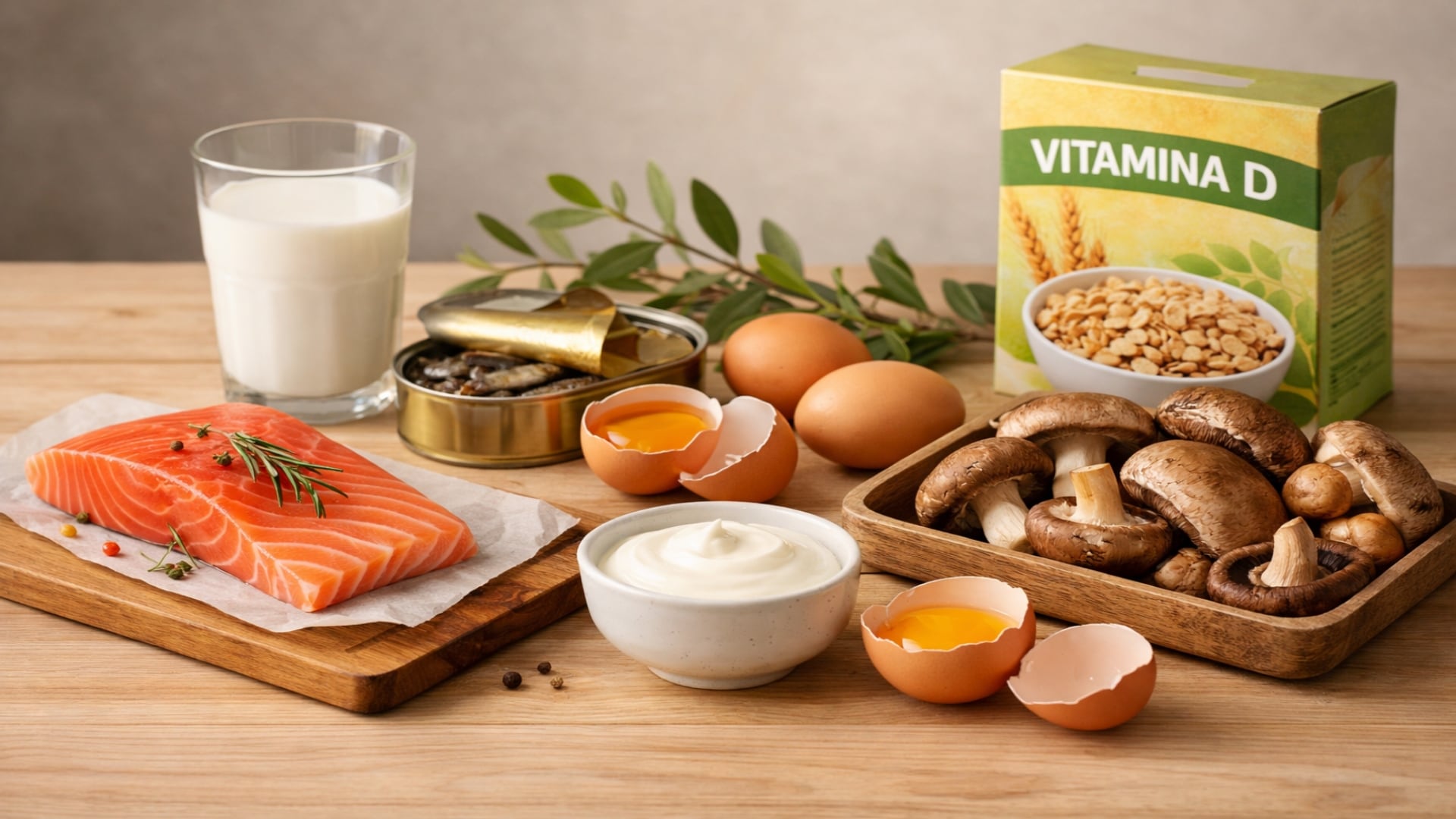 Pescados grasos como el salmón y el atún, yema de huevo, hongos, productos lácteos y alimentos fortificados como cereales y jugos de naranja son fuentes clave de vitamina D en la dieta (Imagen Ilustrativa Infobae)