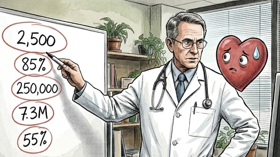 Monitorear las cinco cifras clave de salud cardíaca permite prevenir infartos y accidentes cerebrovasculares, según Harvard Medical School (Imagen Ilustrativa Infobae)