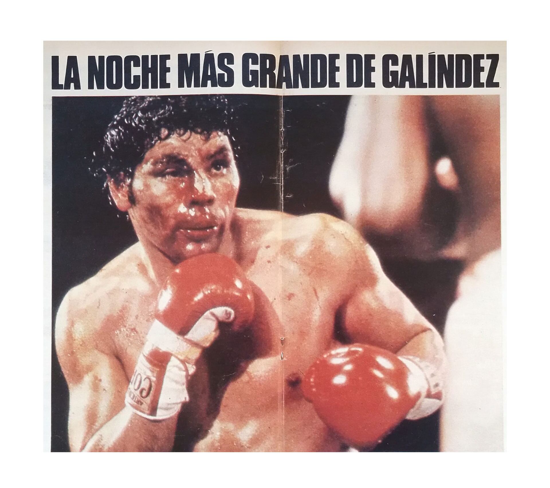 El rostro de Galíndez con las huellas del combate y de una herida persistente