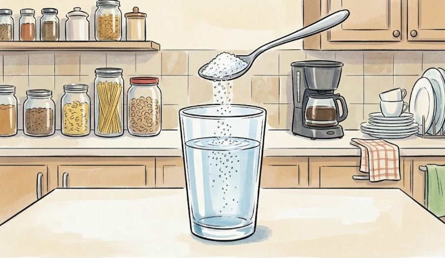 La tendencia de agregar agua con sal a la rutina diaria se populariza en redes sociales sin sustento científico según los expertos en salud (Imagen Ilustrativa Infobae)