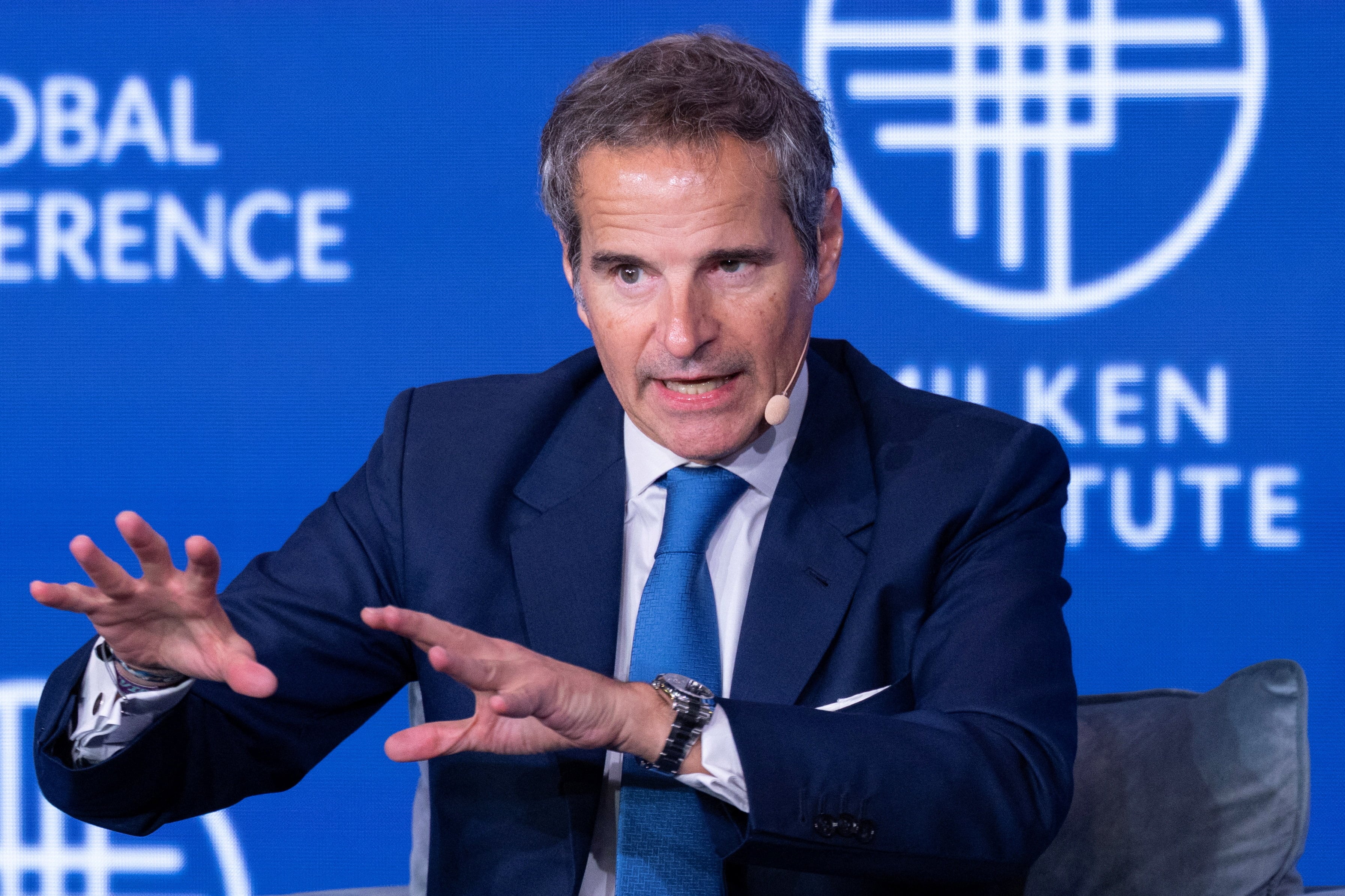 Rafael Grossi, actual director general del Organismo Internacional de Energía Atómica, es el que concita mayor apoyo entre las potencias (REUTERS/Mike Blake)