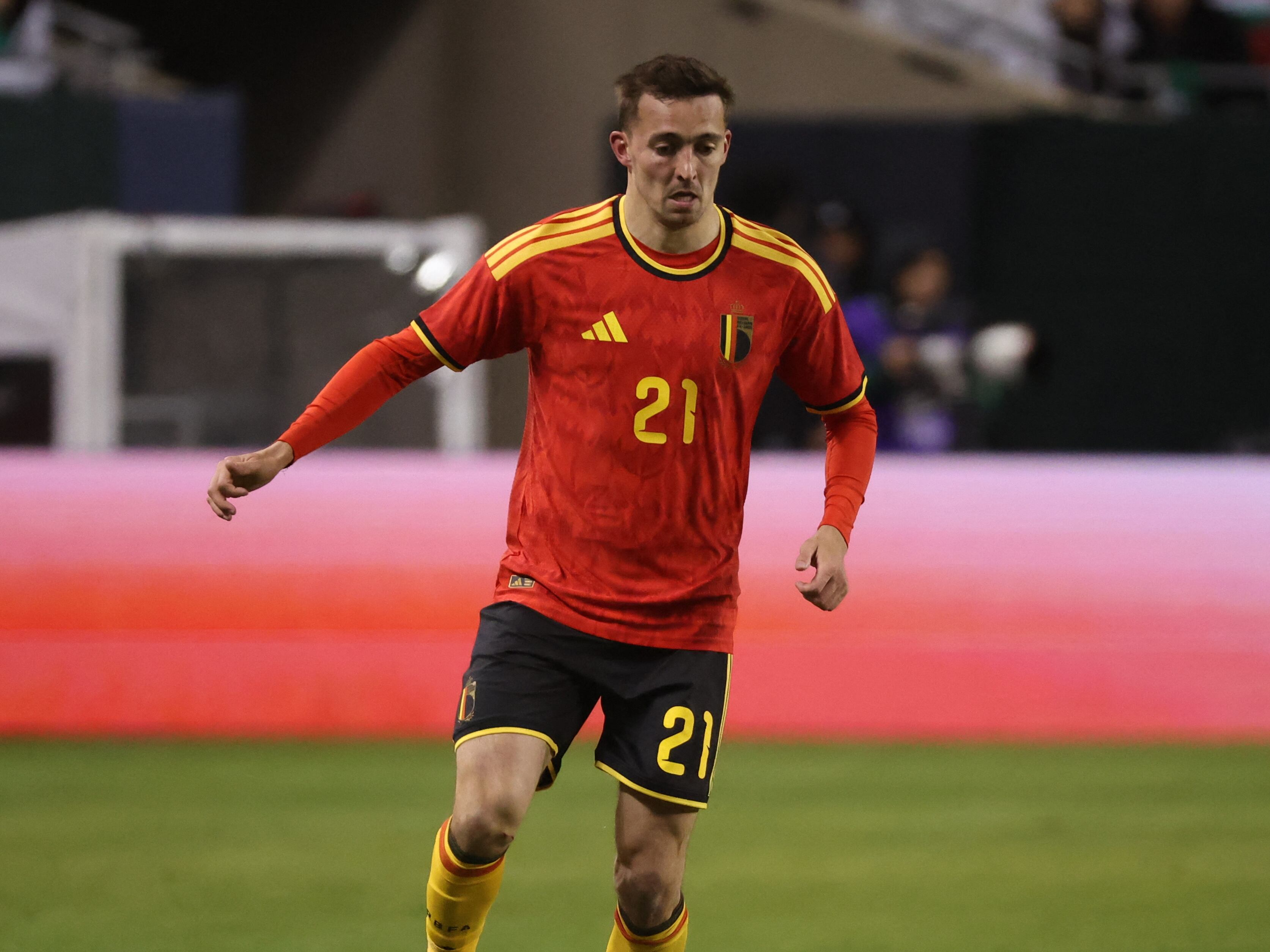 La camiseta titular de Bélgica para el Mundial (Mandatory Credit: Talia Sprague-Imagn Images)