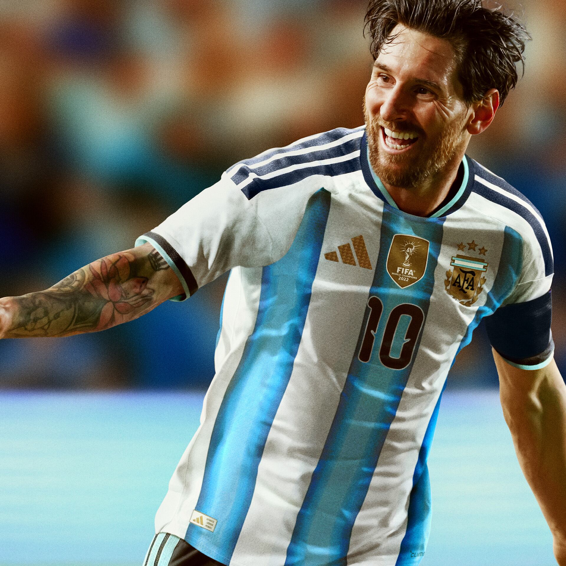 La camiseta titular de la selección argentina para revalidar el título