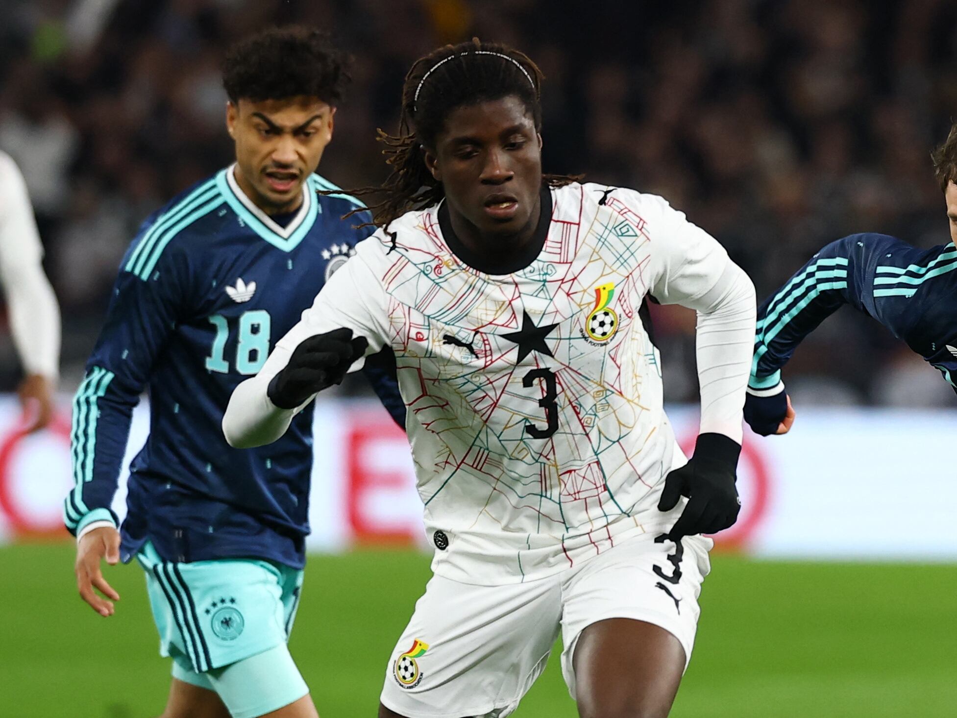 La equipación titular de Ghana (REUTERS/Kai Pfaffenbach)