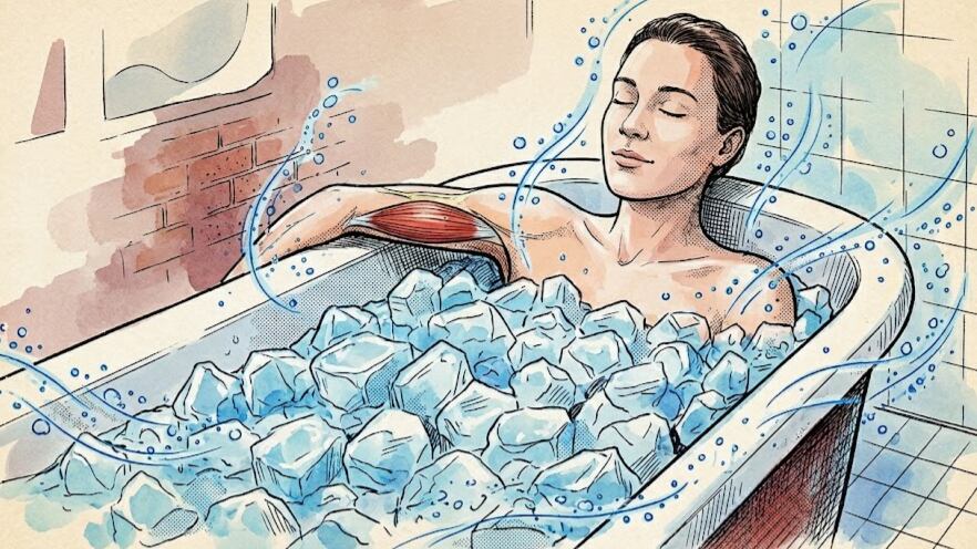 Los baños de hielo ganan popularidad como tendencia de bienestar y recuperación física en gimnasios y hogares (Imagen Ilustrativa Infobae)