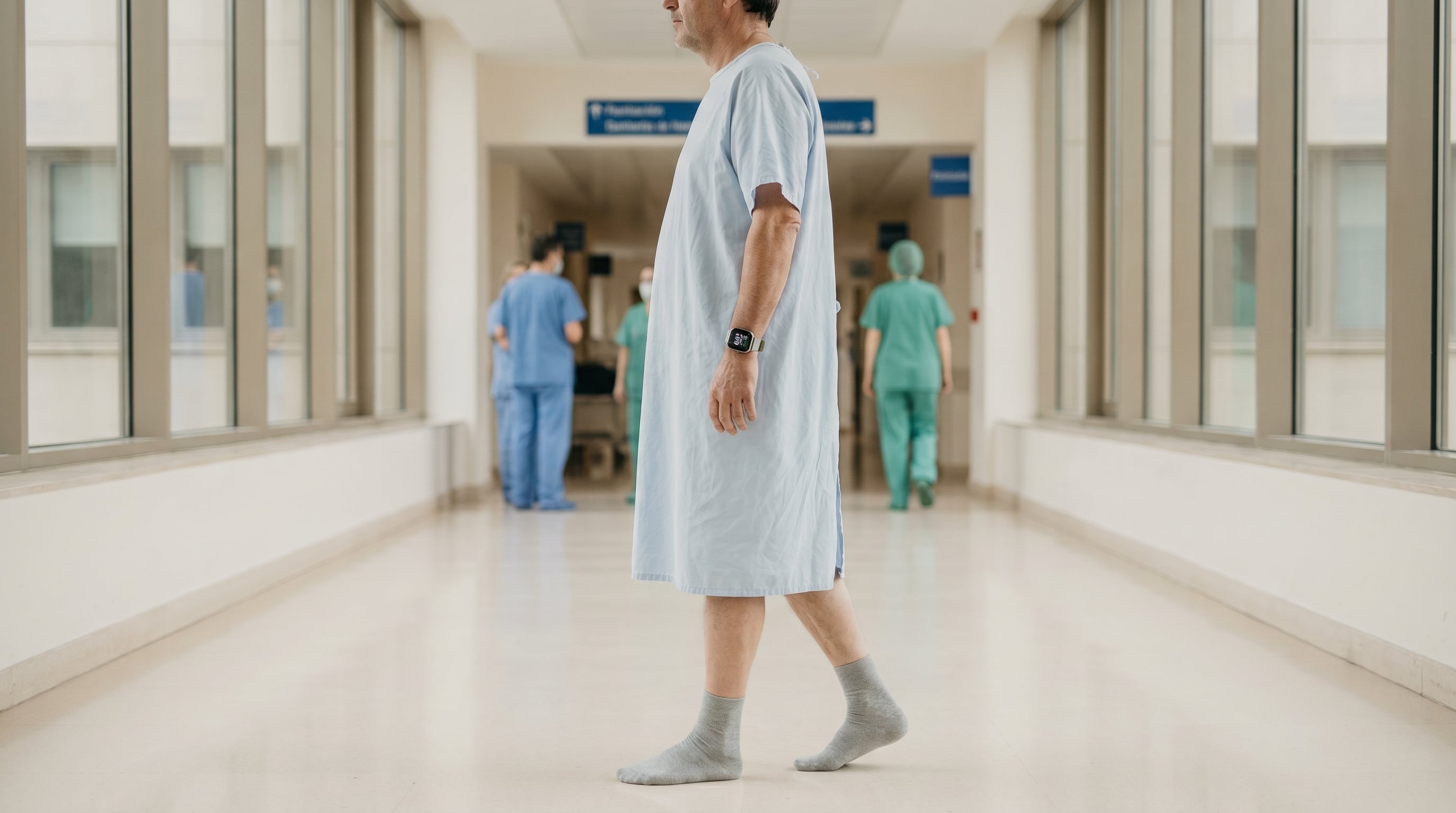 Un estudio clínico detectó que aumentar el número de pasos diarios después de una operación se relaciona con menos días de internación y menor tasa de complicaciones (Imagen Ilustrativa Infobae)