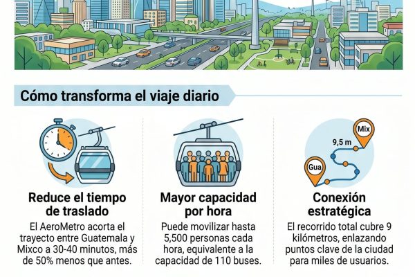 Ciudad de Guatemala recibe primeras cabinas del sistema AeroMetro