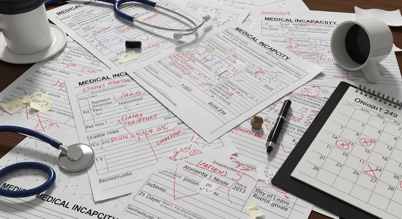 Entre las irregularidades encontradas figuran cambios en fechas, días de incapacidad y datos personales de pacientes. (Imagen Ilustrativa Infobae)