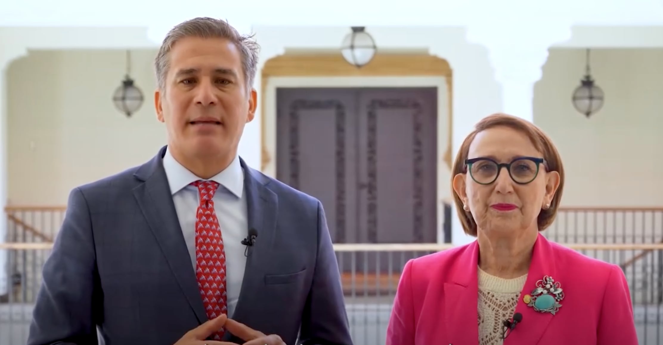 El canciller Manuel Tovar reafirmó el respaldo del nuevo gobierno de Costa Rica a la candidatura de Rebeca Grynspan para liderar la ONU. Crédito: Ministerio de Relaciones Exteriores y Culto
