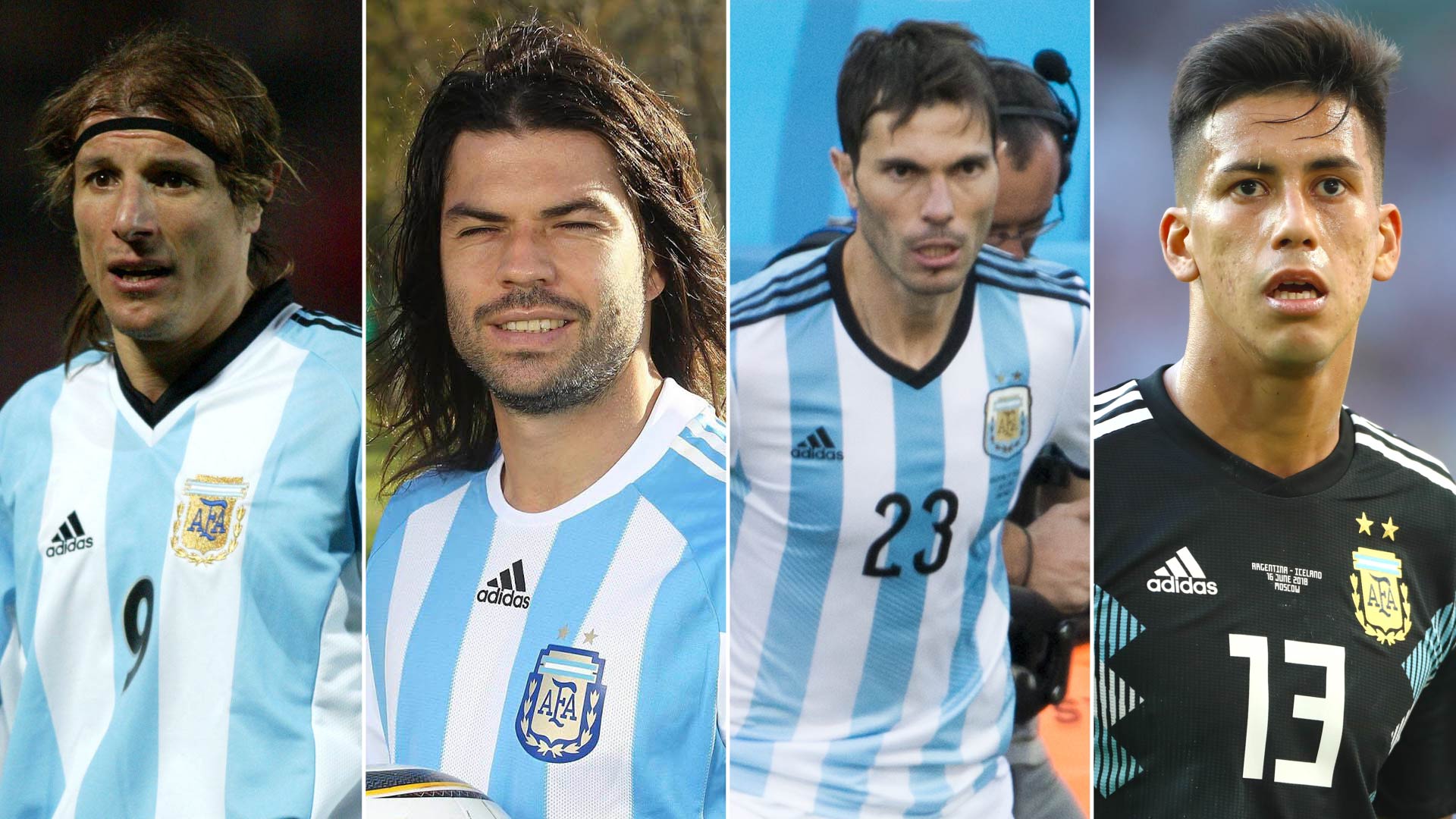 Claudio Caniggia (2002), Ariel Garcé (2010), José María Basanta (2014) y Maxi Meza (2018), algunas de las grandes sorpresas de la selección argentina en los Mundiales