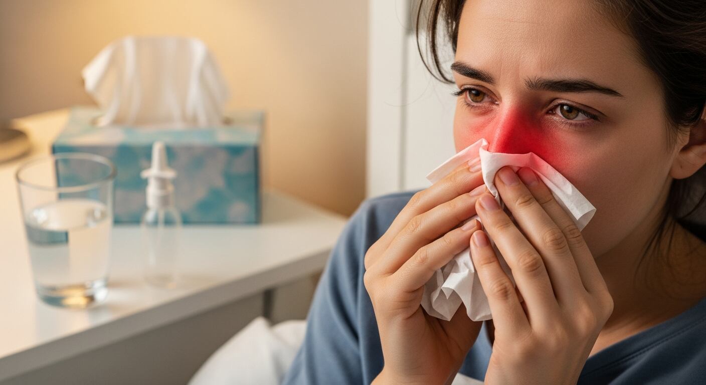 Las infecciones virales, como gripe o resfriado, causan dolor de garganta con fiebre, congestión, tos y dolores generales, pero suelen desaparecer en una semana (Imagen Ilustrativa Infobae)