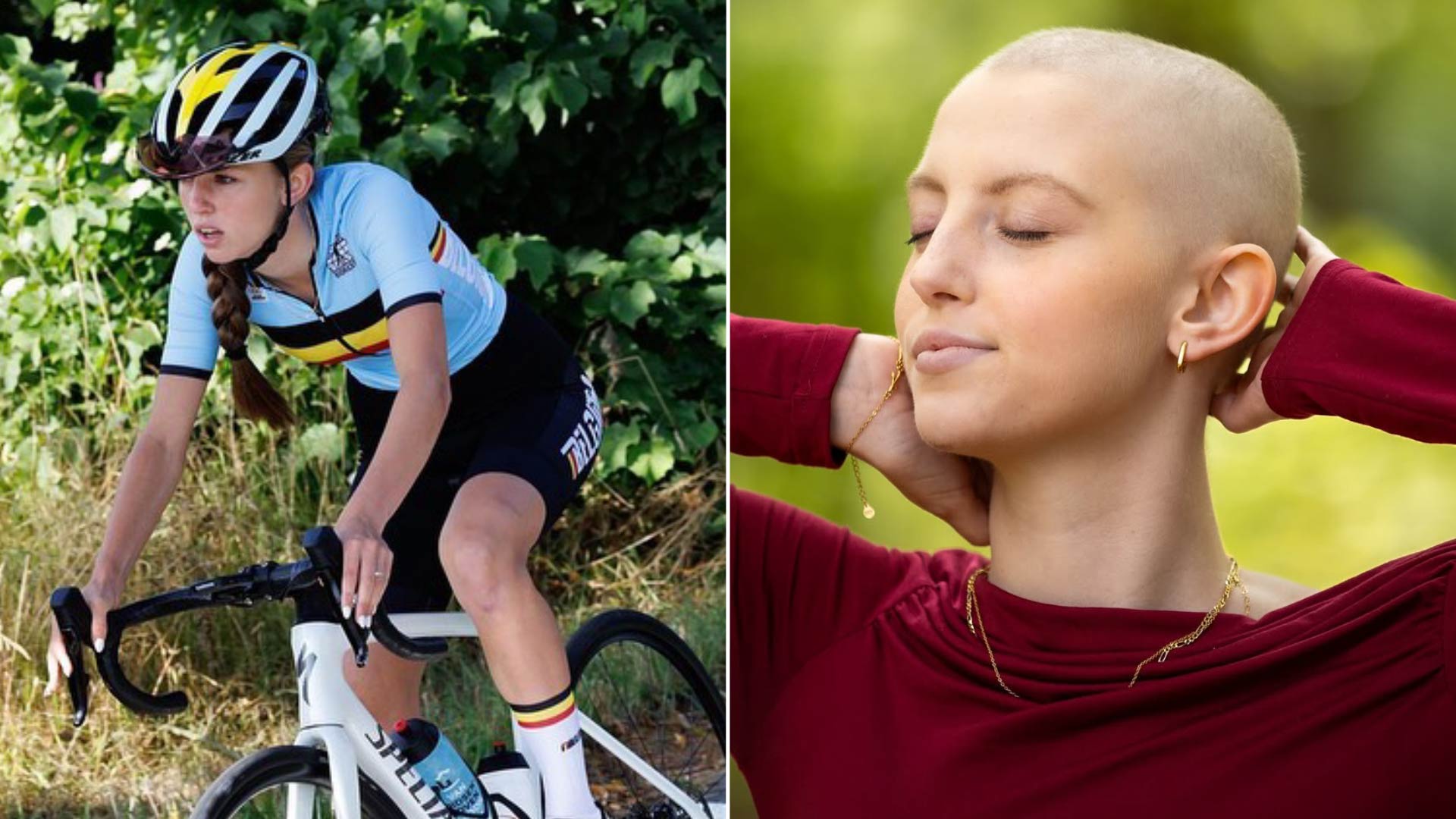 La ciclista belga Jilke Michielsen muestra su transformación y fortaleza, pasando de competir en ciclismo a enfrentar un diagnóstico de cáncer con valentía.