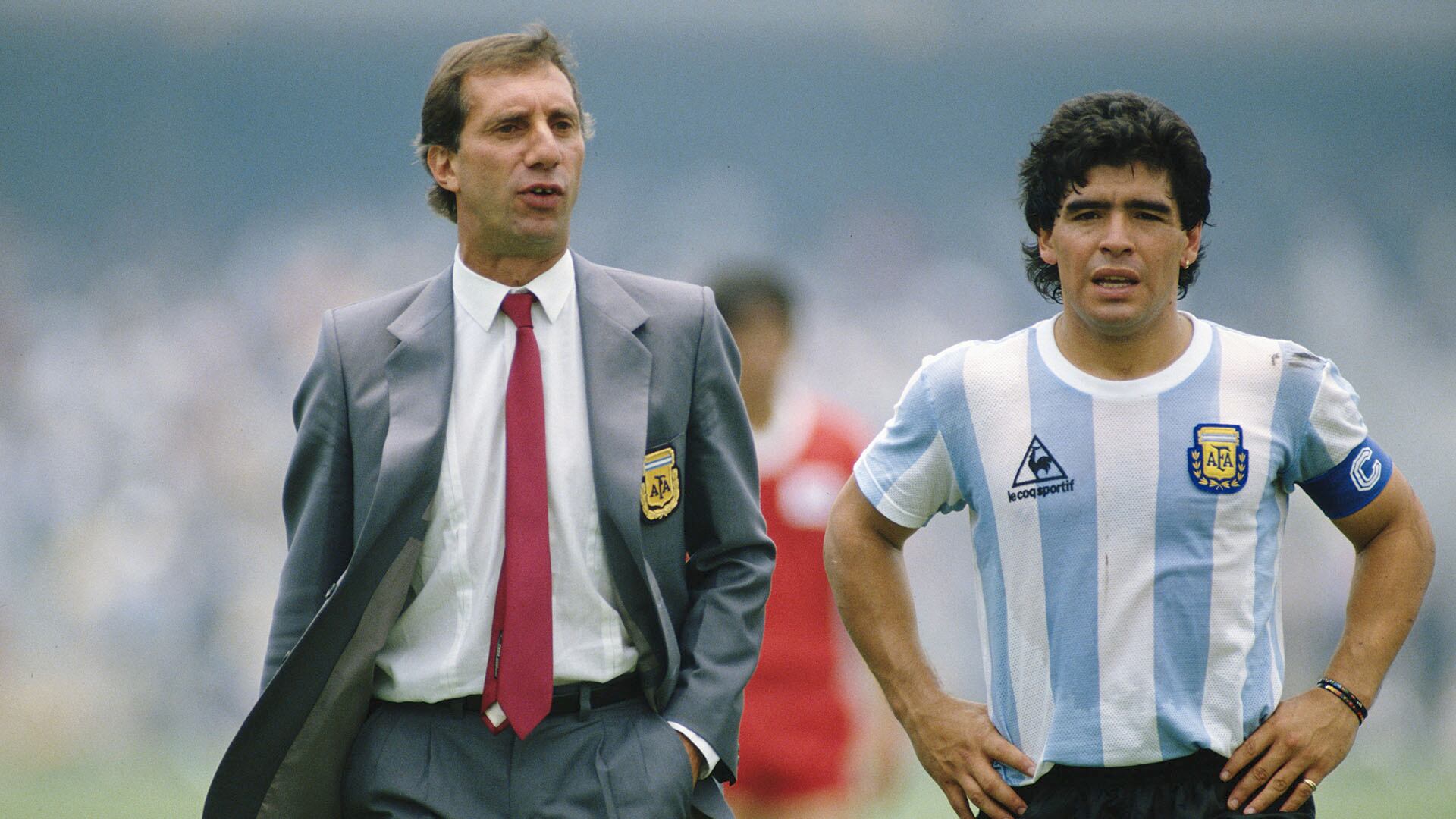 Carlos Bilardo y Diego Maradona, artífices de la consagración en México (Foto: David Cannon/Allsport)