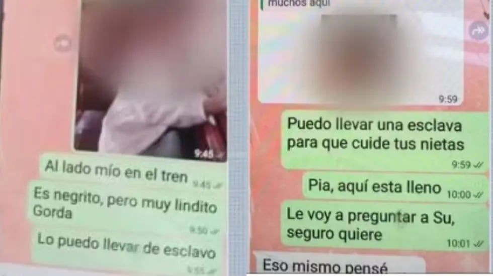 Los chats privados en los que el detenido se refiere al menor. 